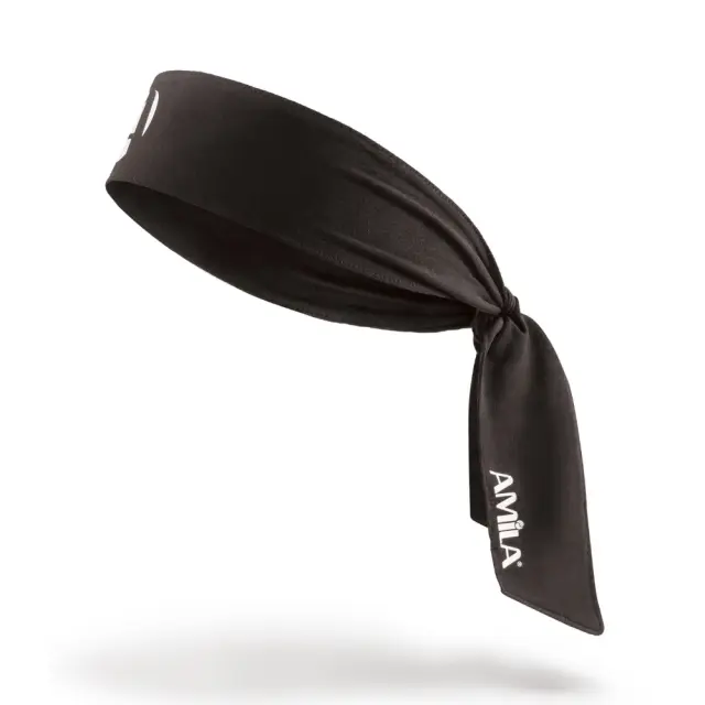Amila Περιμετώπιο Bandana Tie Band - Μαύρο