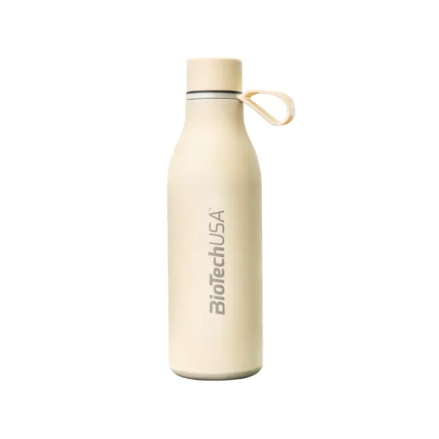 BioTechUSA Stainless Steel Bottle – 500ml Cream