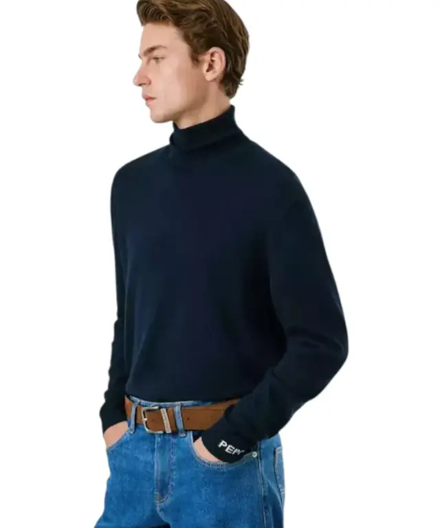 Pepe Jeans - Ανδρικό Πουλόβερ Ζιβάγκο Andre Turtle PM7000011-594 Μπλε Σκούρο 3