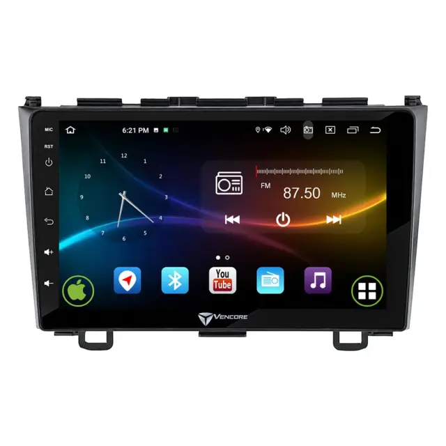 VenCore Οθόνη Multimedia Android 15 9" 9109A MTK6762 Octa-Core 2GB/32GB IPS με Πρόσοψη, CarPlay, Android Auto και Υποστήριξη Κάμερας Οπισθοπορείας AHD για Honda CRV 2006-2012 – Μαύρη (3236-10007-0110B) 2