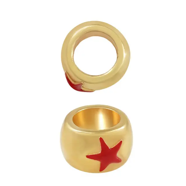 Tube Σωληνάκι Διακοσμητικό για Kορδόνια Ø10mm - 24k Gold Plated - 15x10mm - 2τεμ