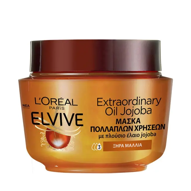 L'Oreal Elvive Μάσκα Μαλλιών Extraordinary Oil Jojoba 300ml