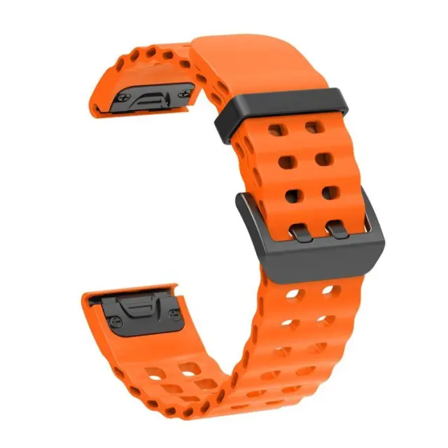 Λουράκι Σιλικόνης Ocean για Garmin Fenix 5/6/6 Pro/7/8/9 (47mm) – Πορτοκαλί OEM 3