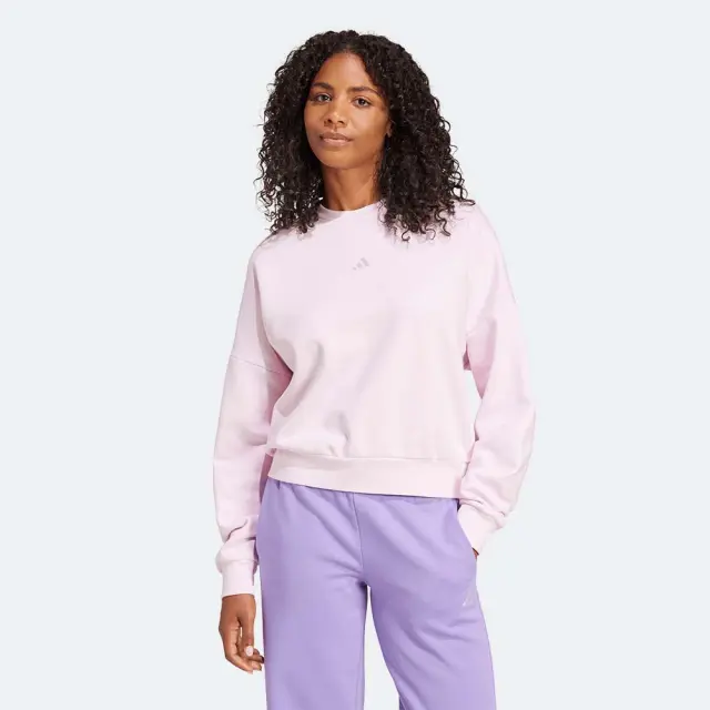 adidas Sportswear Women's Small Logo Feelcozy Sweatshirt Ροζ JI6063 (adidas Sportswear)