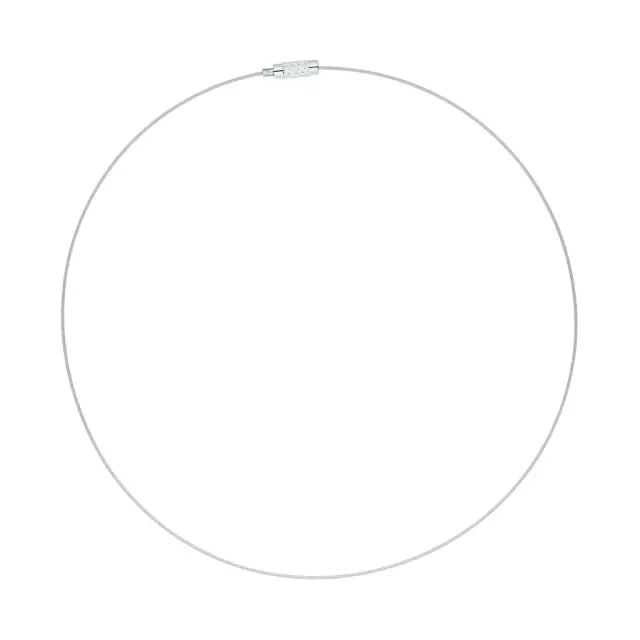 Λαιμαριά Steel Wire Ø1mm White Ø14.5cm - 5τεμ