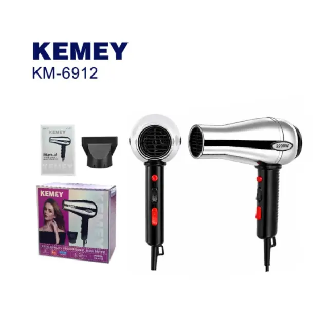 Kemei Επαγγελματικό Πιστολάκι Μαλλιών 2200W KM-6912 - Professional Hair Dryer 2200W 069251