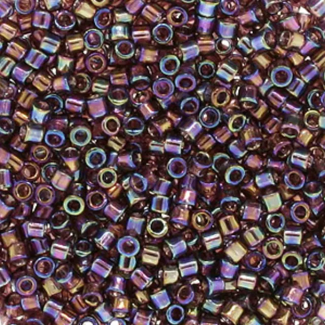 Χάντρα Miyuki Delica 10/0 - DBM1244 - Transparent Rainbow Dark Amethyst ~7gr