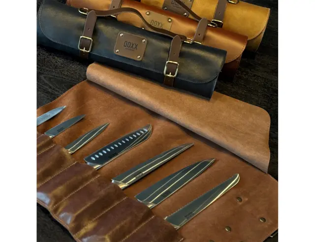 Δερμάτινη Θήκη Μαχαιριών Doxx Amsterdam Smooth Leather 7 θέσεων - BlackSL.KR-001-BLACK 2
