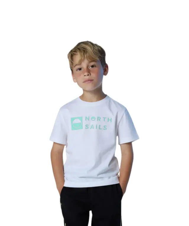 North Sails - Παιδικό Κοντομάνικο Μπλουζάκι T-Shirt Print 795227-000-0101 Λευκό 2