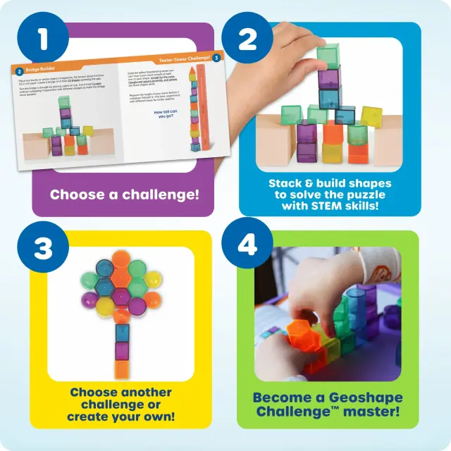 Learning Resources STEM Explorers GeoShape Challenge Παιχνίδι Γεωμετρίας & 3D Σχημάτων (5+ ετών) LER9471 3
