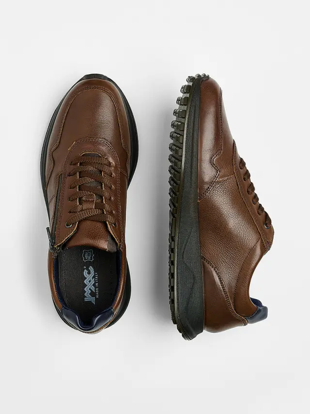 Imac Sneakers Ανδρικό δέρμα Καφέ IMA/853560 CUOIO 3