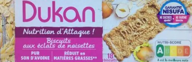 DUKAN Μπισκότα Βρώμης Με Γεύση Φουντούκι 1 Τεμ. 225gr