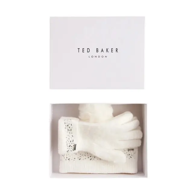 Γυναικείο Σετ Σκουφάκι/Γάντια Ted Baker 277048 Cream Άσπρο - One Size 2