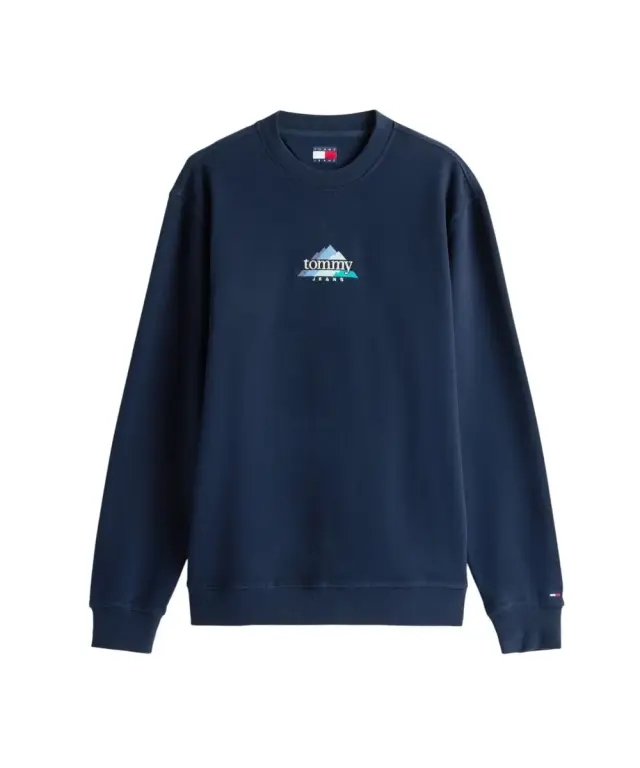 Tommy Hilfiger - Ανδρικό Φούτερ Tjm Entry Dna Play Regular Fit DM0DM22418-C1G Μπλε Σκούρο 2