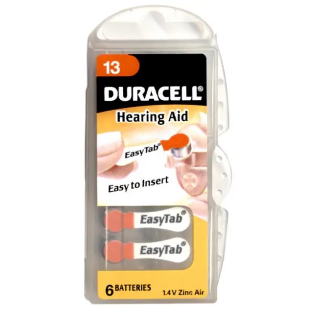 Μπαταρίες Ακουστικών Βαρηκοΐας Duracell 13 Activair 1,45V Τεμ. 6
