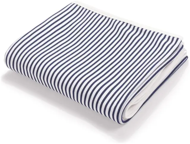 Κουβέρτα Διπλής Όψεως 75x100cm Interlock Navy Blue Stripes 5904506811274 2
