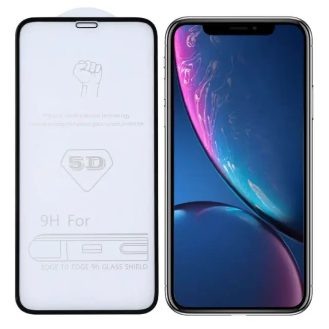Τempered Glass Full Glue Case Friendly 9H για Apple iPhone 11/ iPhone XR ΟΕΜ- Βlack
