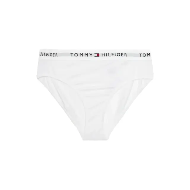 Tommy Hilfiger Παιδικό Slip Κορίτσι TH Signature Logo Waistband - Διπλό Πακέτο, Χρώμα Λευκό-Μαύρο 3