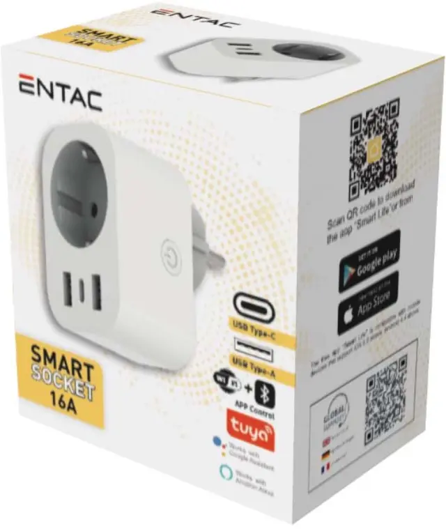 Entac Smart Προσαρμογέας Τροφοδοσίας 2.4A WIBLE 15.005.0424 2