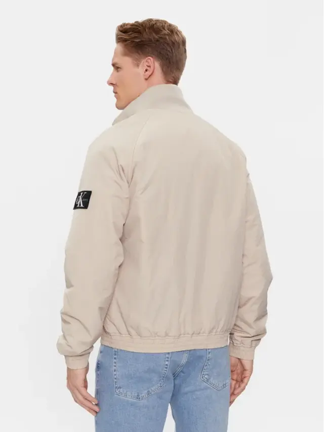 Calvin Klein - Ανδρικό Χειμωνιάτικο Μπουφάν Harrington Jacket Regular Fit J30J324697-PED Μπεζ 3