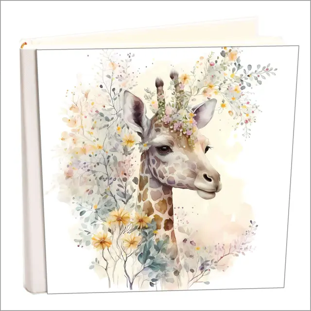 Άλμπουμ βιβλιδετημενο δερματινης my album, love giraffe , άλμπουμ με ριζόχαρτο 35x35cm και κουτί άλμπουμ (κωδ. 35046)