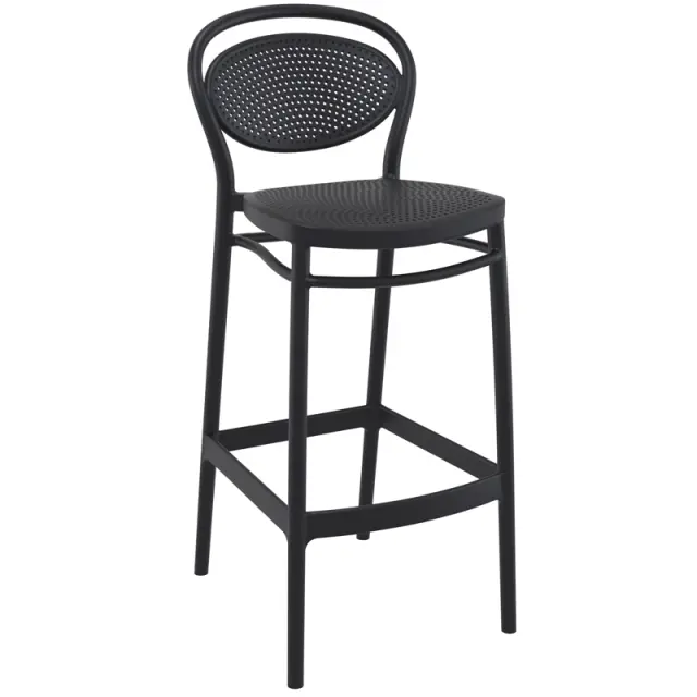 Σκαμπό Bar MARCEL Μαύρο PP 45x52x106cm