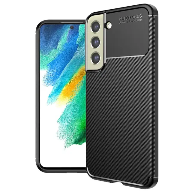 Techsuit® CarbonFiber Θήκη για Galaxy S21 FE- Black