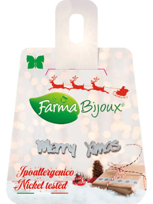 Farma Bijoux Merry Xmas Υποαλλεργικά Παιδικά Σκουλαρίκια Καρφωτά 2