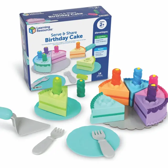 Learning Resources New Sprouts Serve & Share Birthday Cake Σετ Παιχνιδιού Τούρτα Γενεθλίων (2+ ετών) LER9758