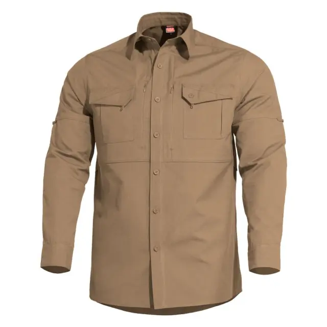 Pentagon Plato Shirt-Πουκάμισο Μακρυμάνικο για Τακτική και Υπηρεσιακή Χρήση - 03-Coyote-Καφέ