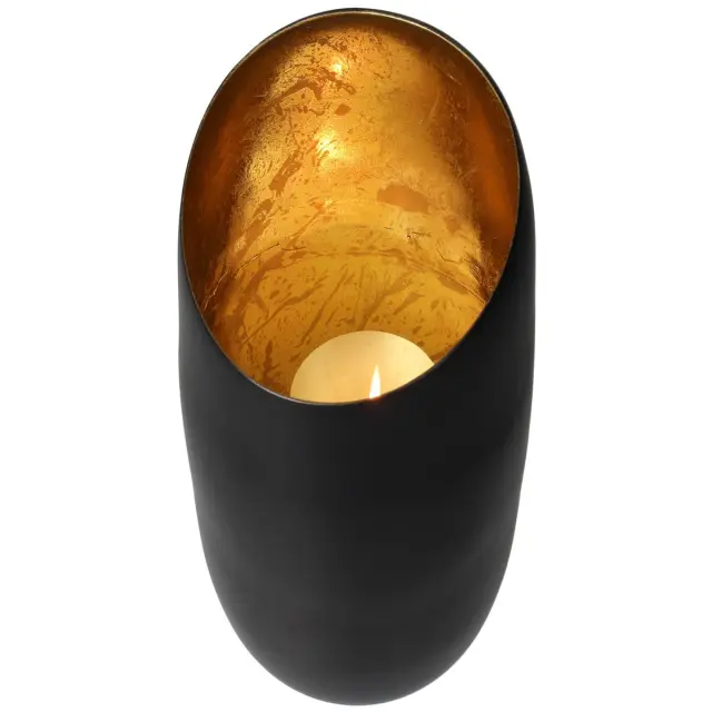 Κηροπήγιο Μαύρο Αλουμίνιο 13.5x13.5x20cm 3