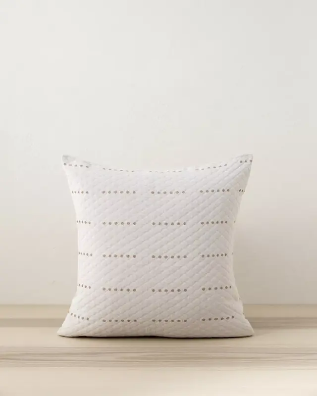 Διακοσμητική Μαξιλαροθήκη 45x45 Nima Nora Beige 80% Βαμβάκι-20% Πολυέστερ