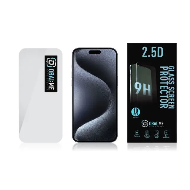 OBAL:ME Multipack 2.5D Glass Screen Protector for Apple iPhone 15 Pro Clear (10 τεμάχια) 3