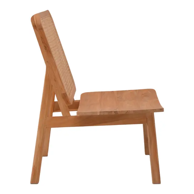Πολυθρόνα Viborg pakoworld φυσικό teak ξύλο-φυσικό rattan 60x75x87εκ 3