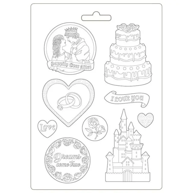 Εύκαμπτο Καλούπι για Σαπούνι-Γύψο - 21x29.7cm - Sleeping Beauty Castle and Cake
