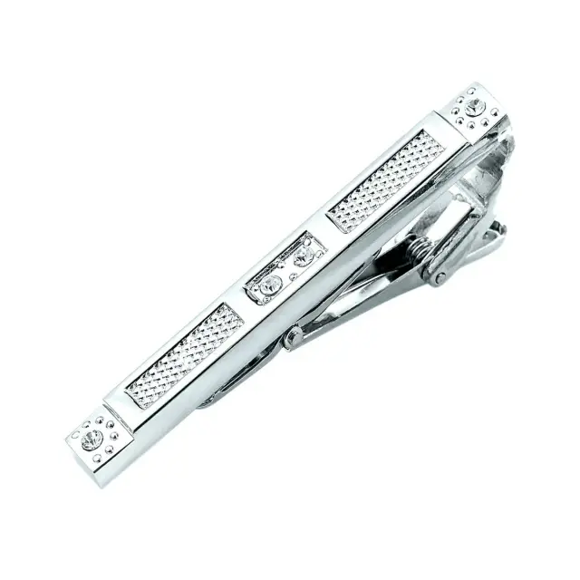 Ασημί Κλιπ Γραβάτας 6 cm – LGTC-214