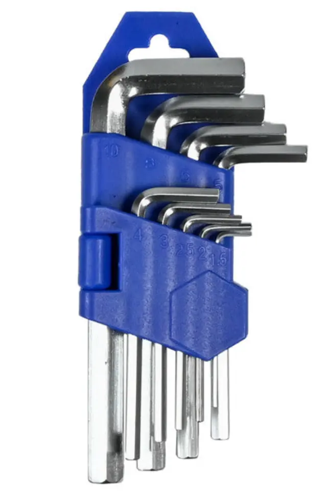 Hex key wrench set short 9 pieces profi