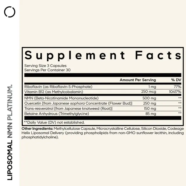 Codeage Liposomal NMN Platinum 2