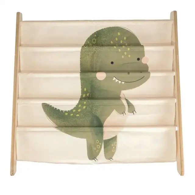 Sassi Montessori Παιδική Βιβλιοθήκη Ξύλινη 62x61 εκ. Cracky The Dinosaur