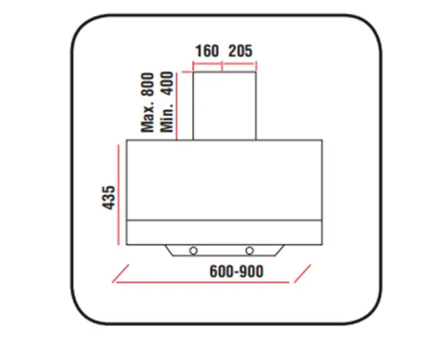 Απορροφητήρας Hyundai HHD24-GL2661B με πλάτος 60cm και απορροφητική ισχύ 450 m³/h - Black HHD24-GL2661B 3