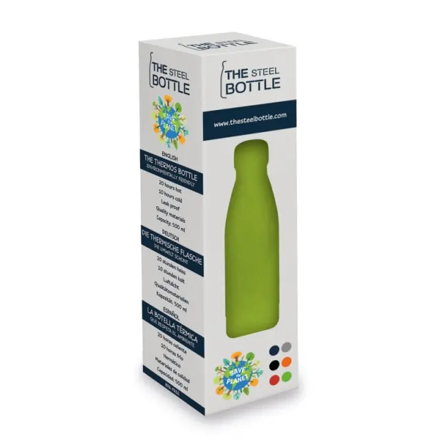 The Steel Bottle Θερμός Ανοξείδωτος σε Πράσινο χρώμα 500ml 2