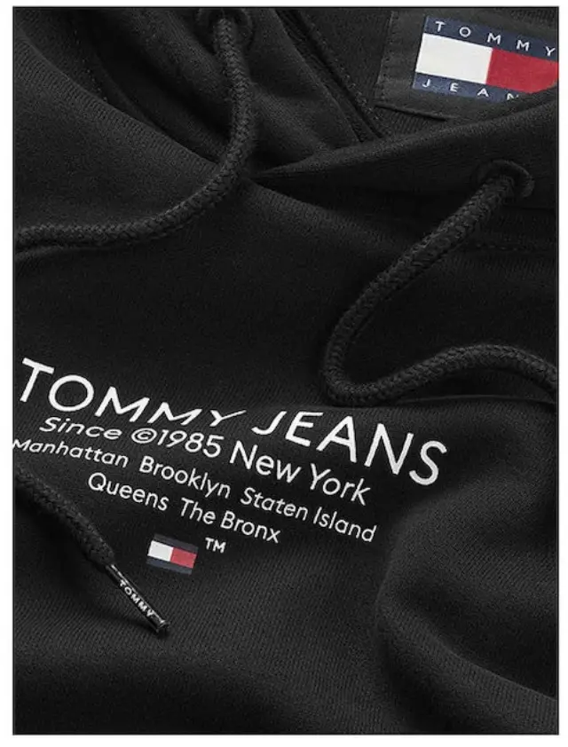 Tommy Hilfiger - Ανδρικό Φούτερ με Κουκούλα DM0DM18409-BDS Μαύρο - XL 3