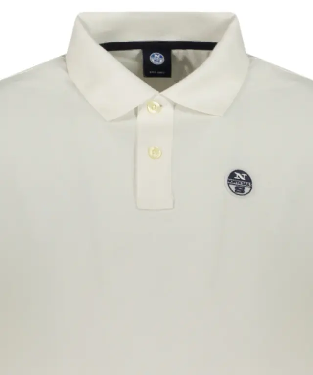 North Sails - Ανδρικό T-shirt Μακρυμάνικο Polo 995021-000-0105 Λευκό 3