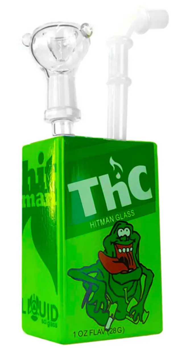 Γυάλινο Bong Juice Glass Cartoon THC Frog Πράσινο - 19cm