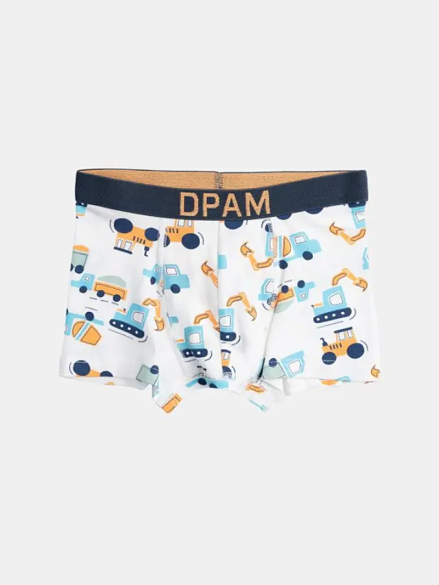 Παιδικό Σετ Εσωρούχων για Αγόρια Trucks Boxers ΜΠΛΕ 2