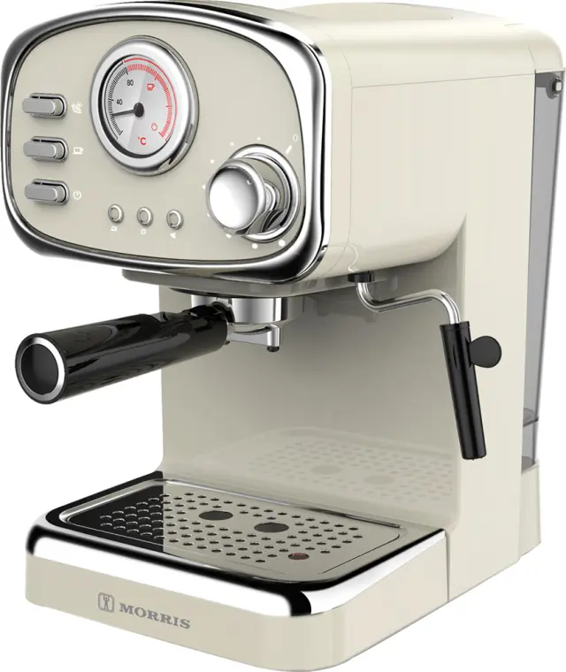 Morris R20806EMC Μηχανή Espresso 1100W Πίεσης 20bar Μπεζ