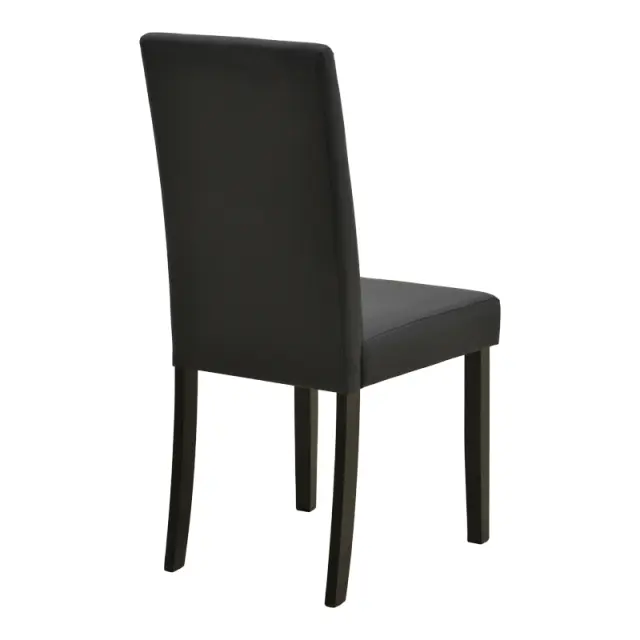 Καρέκλα Zeben pakoworld μαύρο PU με πόδι μαύρο rubberwood 43,5x55,5x93,5εκ | Συσκευασία 2 τμχ 3