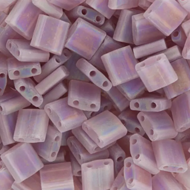 Χάντρα Miyuki Tila No142FR Matt Transparent Smoky Light Amethyst AB ~7gr