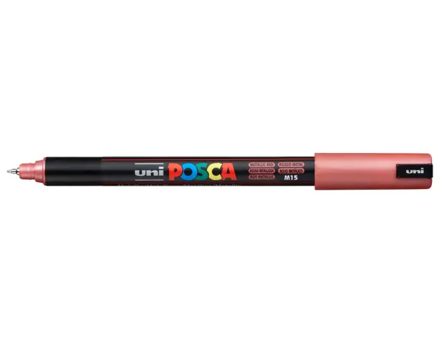 Μαρκαδόρος Σχεδίου Uni Posca PC-1MR με πάχος μύτης 0.7mm - Metallic RedPC-1MR(E) - METAΛ-KOK