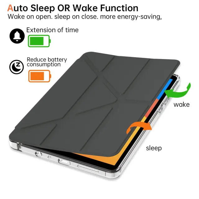 Origami Stand Θήκη για Xiaomi Redmi Pad SE 8.7- CLear/Black OEM 3